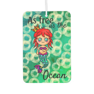 Pretty Mermaid Ocean Wave Bubble Car Air Freshener
