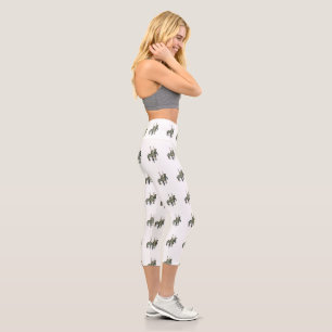 Pretty Merry Go round Carousel Horses Capri  Leggings