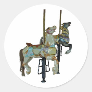 Pretty Merry Go Round Carousel Horses Stickers