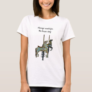 Pretty Merry Go Round Carousel Horses Women's  T-Shirt