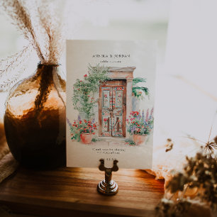 Pretty Mexico Front Door   Table Number Card
