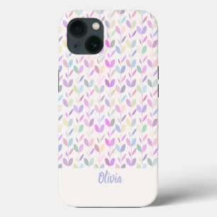 Pretty Mid Century Modern Leaves iPhone 13 Case
