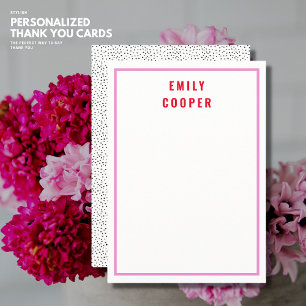 Pretty Minimalist Simple Purple Polka Dots Custom Card