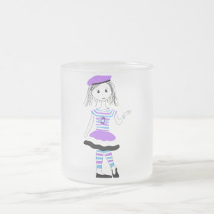 Pretty Miss Fashionista Frosted Glass Coffee Mug