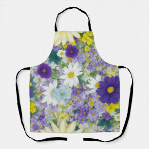 Pretty Mixed Flowers Apron