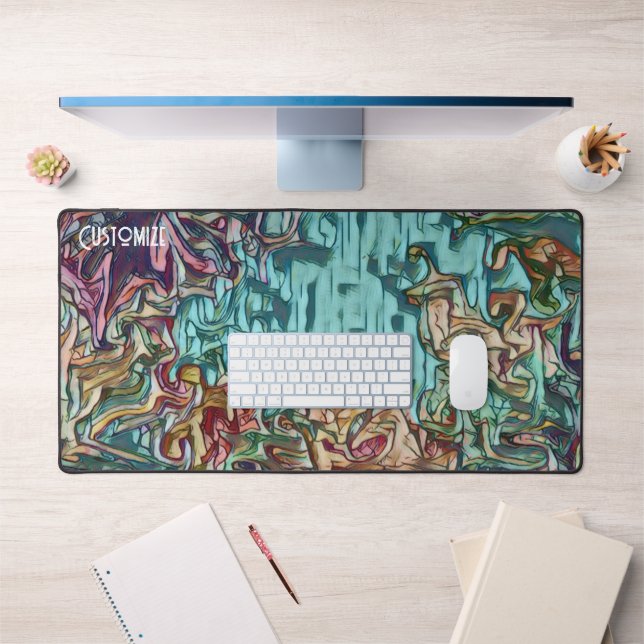 Pretty Modern Abstract Customised Colourful Desk Mat (Office 1)