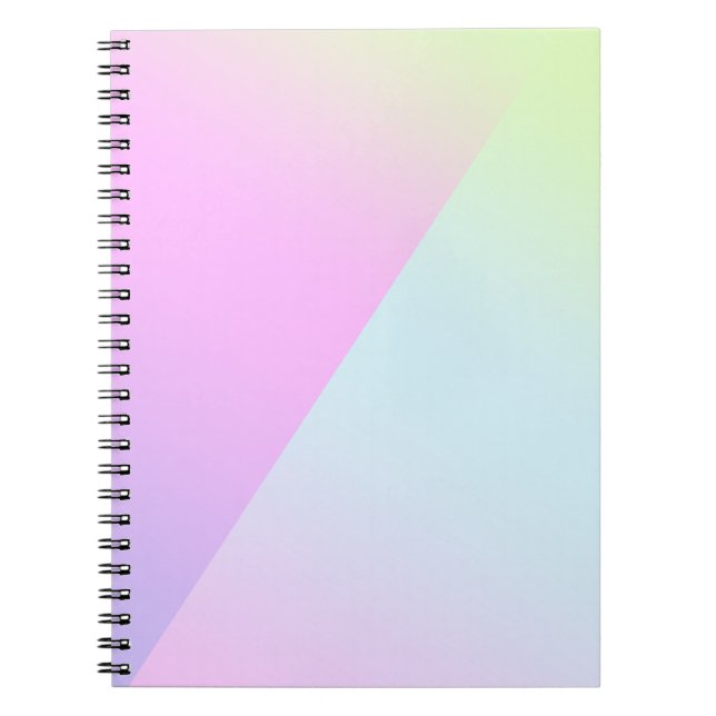 Pretty Modern colourful gradient Watercolor Rainbo Notebook (Front)