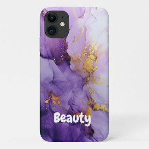 Pretty Modern Faux Iridescent w/ Name Case-Mate iPhone 11 Case