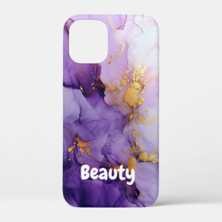 Pretty Modern Faux Iridescent w/ Name Case-Mate iPhone 12 Mini Case