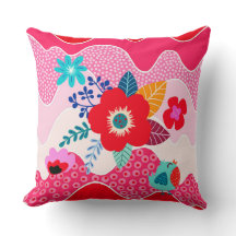 Pretty Modern Floral Cushion/Pillow Throw 