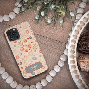 Pretty Modern Floral Inspirivity Customisable  iPhone 13 Pro Max Case