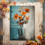 Pretty Modern Flowers and Vase Happy Birthday Card<br><div class="desc">Elevate your birthday wishes with our Pretty Modern Flowers and Vase Happy Birthday Card. Featuring a chic floral design, it's a stylish way to make someone's day extra special. Crafted on premium cardstock, it's the perfect blend of elegance and sentiment. | Inside greeting - "Wishing you a beautiful birthday filled...</div>