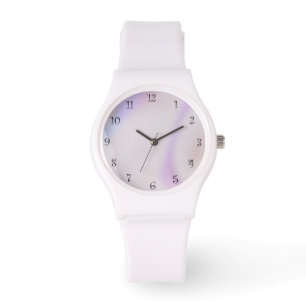 Pretty Modern gradient watercolor Rainbow backgrou Watch