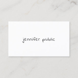 Pretty Modern Handwritten Text Simple Template Business Card