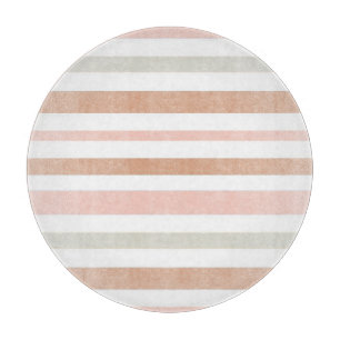 Pretty Modern Neutral Stripes Cutting Board