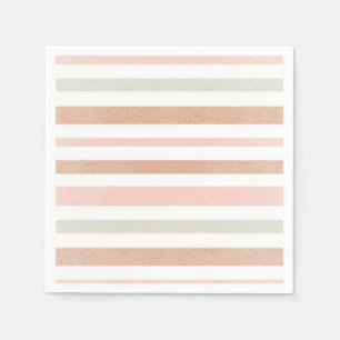 Pretty Modern Neutral Stripes Napkin