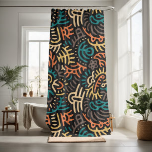 Pretty modern pattern decorative eye-catching shower curtain