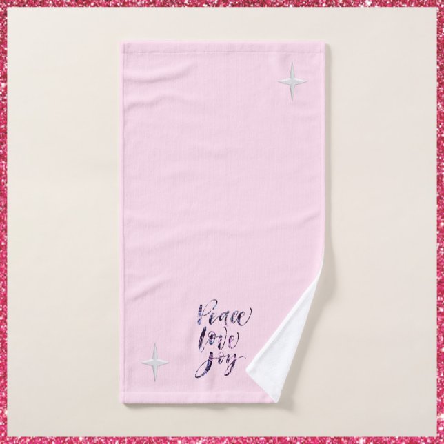 Pretty Modern Peace Love Joy Hand Towel (Creator Uploaded)