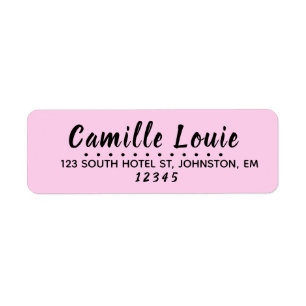 Pretty Modern Return Address Labels Elegant Script