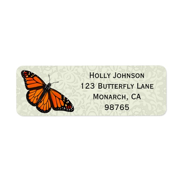 Pretty Monarch Butterfly Address Labels (Front)