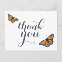 Pretty Monarch Butterfly Art Thank You