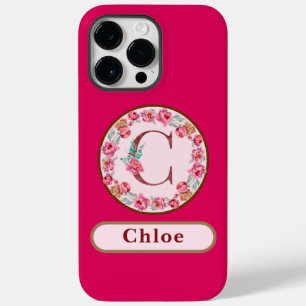 Pretty Monogram C Floral  Case-Mate iPhone 14 Pro Max Case