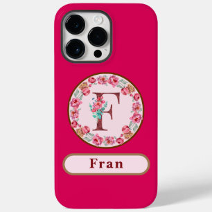 Pretty Monogram F Floral  Case-Mate iPhone 14 Pro Max Case
