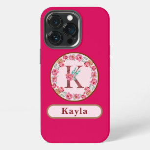 Pretty Monogram K Floral Case-Mate iPhone Case