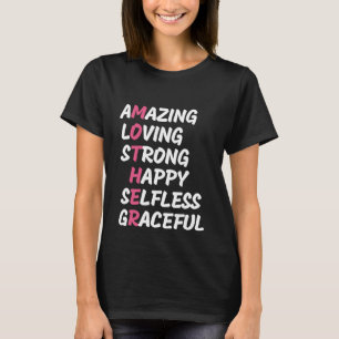 Pretty Mother’s Best Describing Words T-Shirt