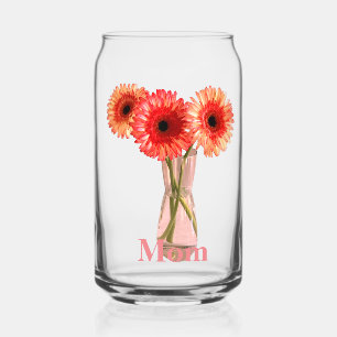 Pretty Mother’s Day Gerbera Flower Photograph Mum Can Glass