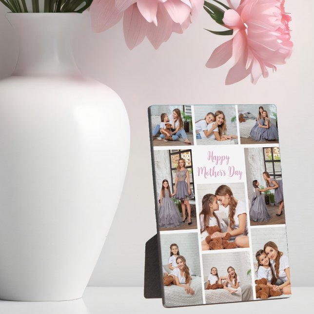 Pretty Mother's Day Mum Daughter Collage Photo Plaque (Creator Uploaded)