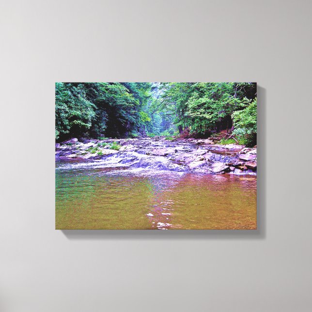 Pretty Mountains Creek Swimming Hole Canvas Print (Front)