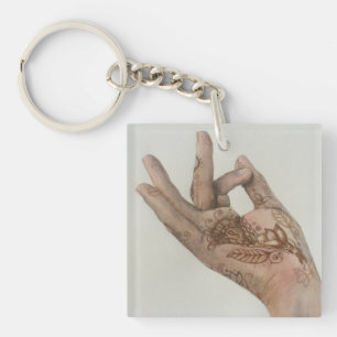 Pretty Mudra Henna Hand Keychain