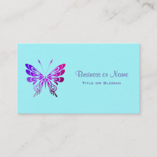 Pretty Multicolored Decorative Butterfly Business Card