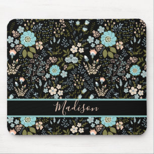 Pretty Multifloral Botanical Themed Mouse Mat