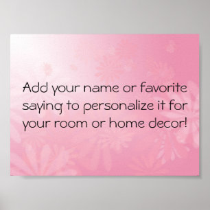 Pretty N Pink Customizable Poster Print