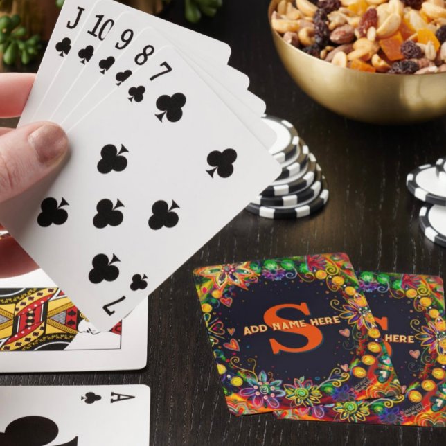 Pretty Name MonogramInspirivity Playing Cards (Creator Uploaded)