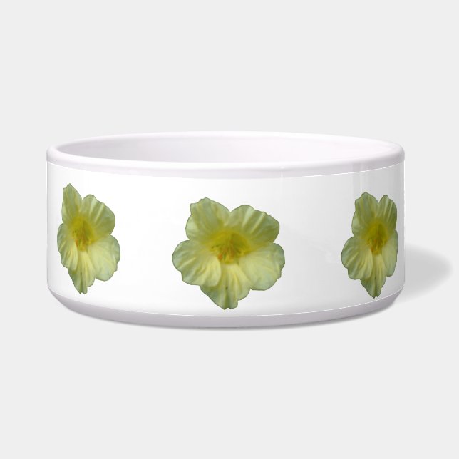 Pretty Nasturtium Dog Bowl (Front)
