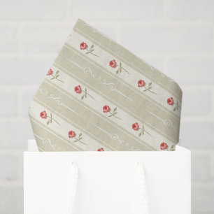 Pretty natural beige background botanical rustic tissue paper