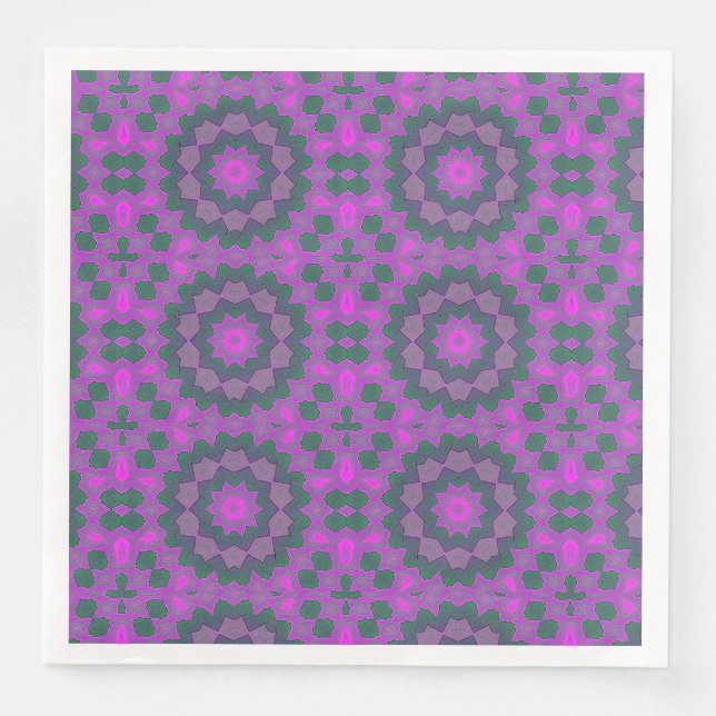 Pretty neon star napkin (Front)