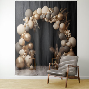 Pretty Neutral Balloon Arch Hanging Tapestry