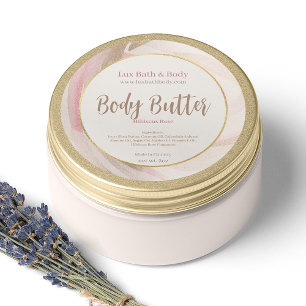 Pretty Neutral Pink Brushstroke Gold Product Label