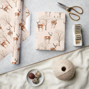 Pretty Neutral Wildlife Deer Wrapping Paper