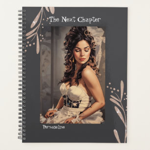 Pretty Next Chapter Quote Girly Grey Journal  Planner