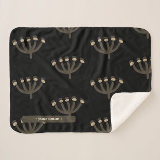 Pretty Night Mimosa Floral Customise Sherpa Blanket