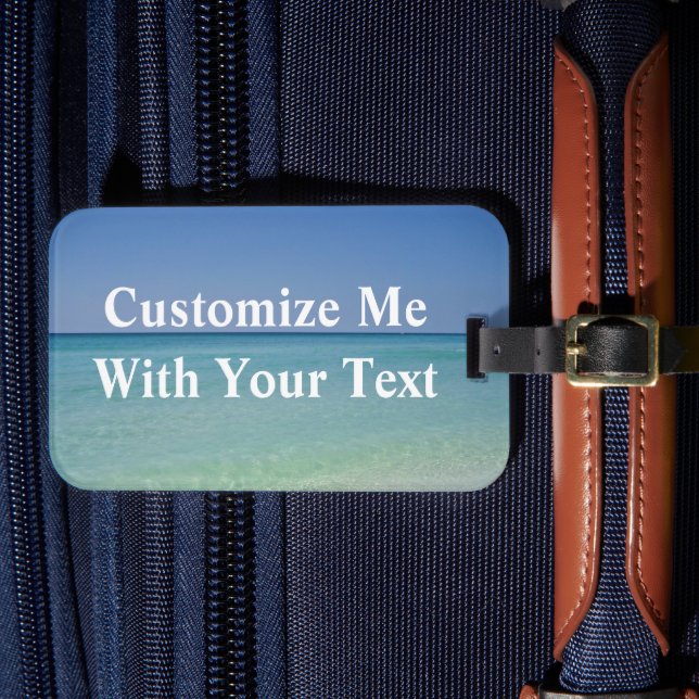Pretty Ocean Custom Beach Trip Luggage Tag (Front Insitu 4)