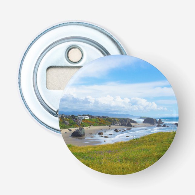 Pretty Ocean Scene Magnetic Bottle Opener (Front)