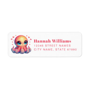 Pretty Octopus Return Address Labels