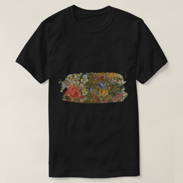 Pretty. Odd. Flowers Painting   T-Shirt (Design Front)