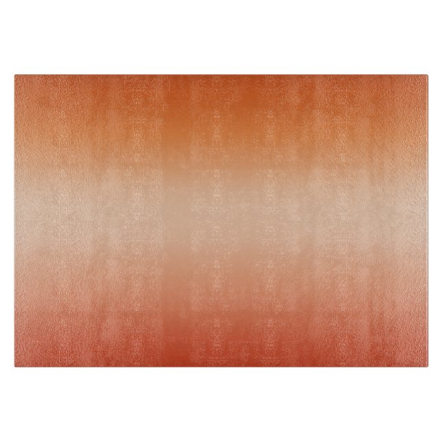 Pretty Ombre Hot Summer Orange & Apricot Gradient Cutting Board (Front)